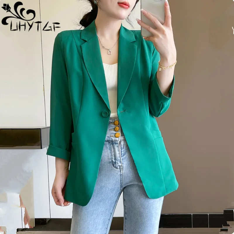 UHYTGF Chiffon Suit Jacket Women Korean Fashion Summer Sunscreen Clothes Coat Female Outdoor Breathable Thin Tops Outerwear 2170
UHYTGF Chiffon Suit Jacket Women Korean Fashion Summer Sunscreen Clothes Coat Female Outdoor Breathable Thin Tops Outerwear 2170