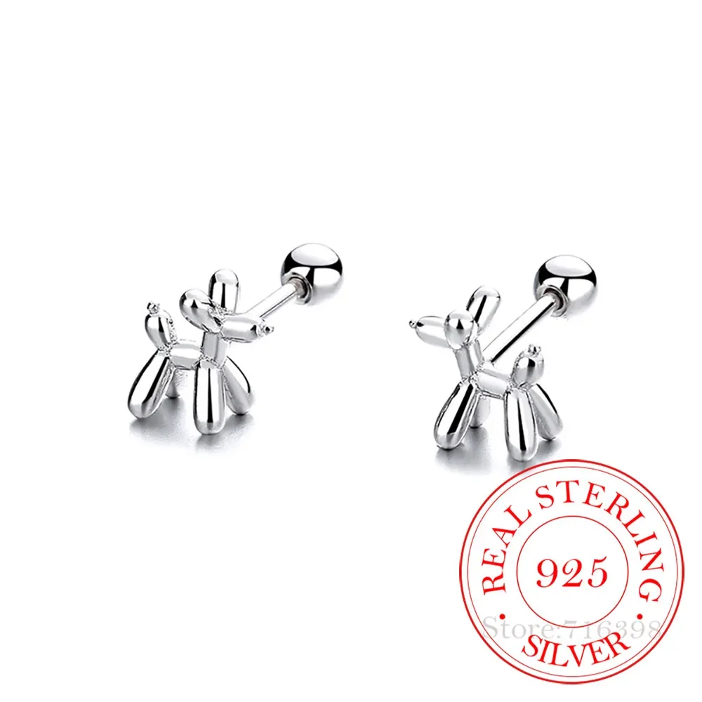 925 Sterling Silver Balloon Dog Thread Stud Earrings For Women Kids Cute Stud Ear Wedding Party Jewelry Gift Female Pendientes
925 Sterling Silver Balloon Dog Thread Stud Earrings For Women Kids Cute Stud Ear Wedding Party Jewelry Gift Female Pendientes