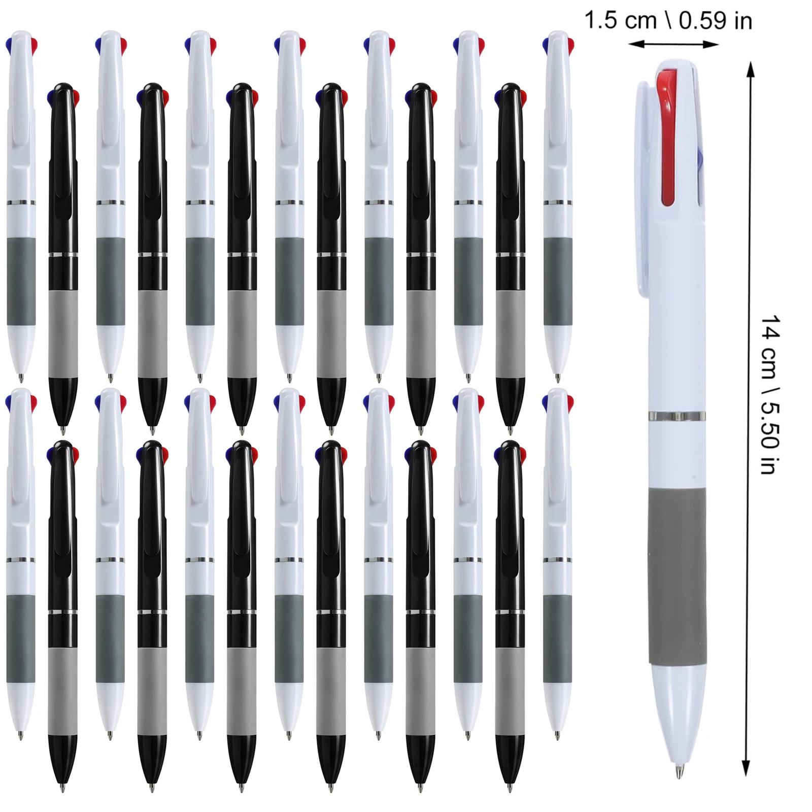 100Pcs 3-in-1 Multicolor Ballpoint Pen 0.7mm Retractable Fine Point Pens for Students Nurse Office Workers Black Blue Red Color
100Pcs 3-in-1 Multicolor Ballpoint Pen 0.7mm Retractable Fine Point Pens for Students Nurse Office Workers Black Blue Red Color