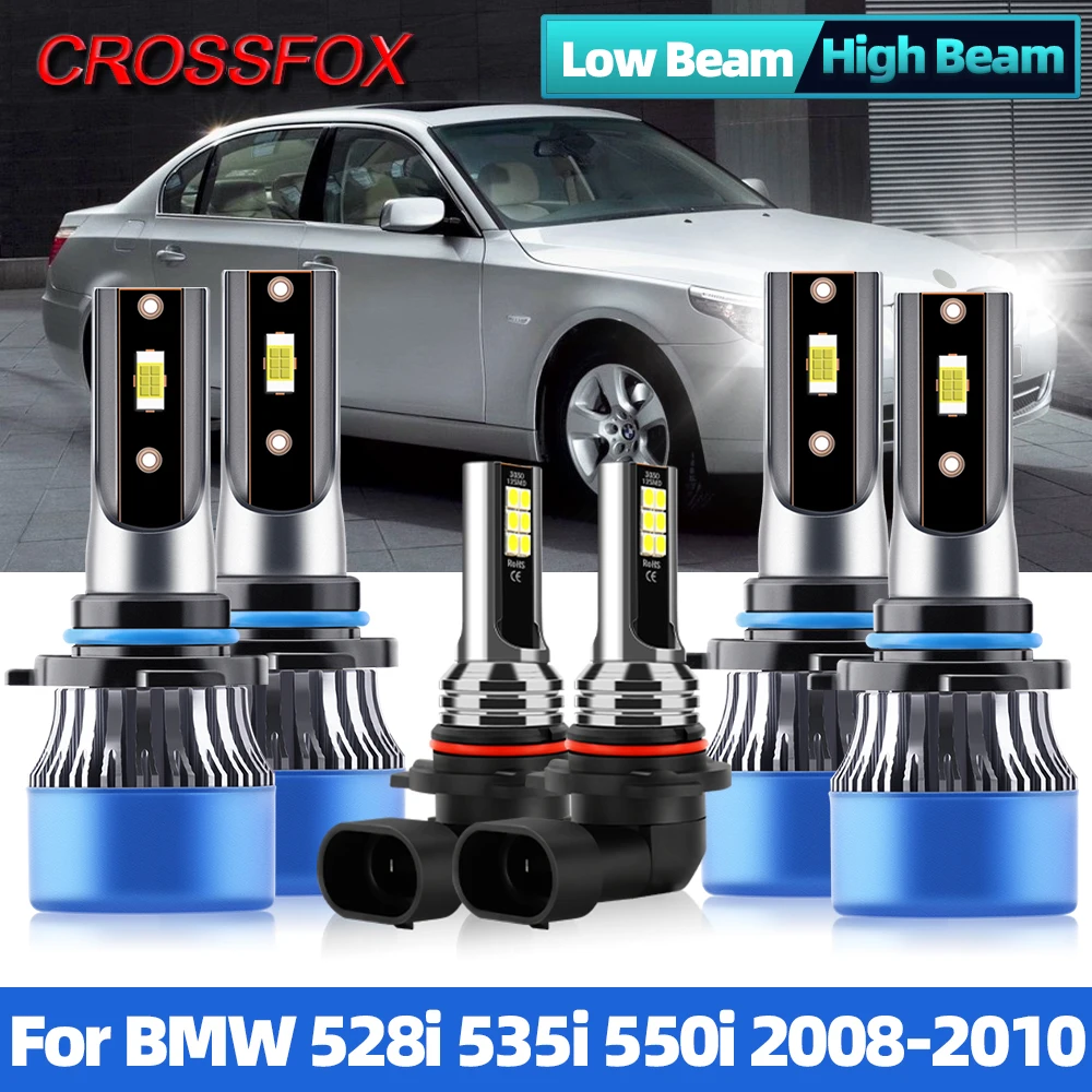 

LED Headlight Car Super Bright High Low Beam Fog Bulbs 20000LM 6000K CSP Chip Auto Headlamps For BMW 528i 535i 550i 2008-2010