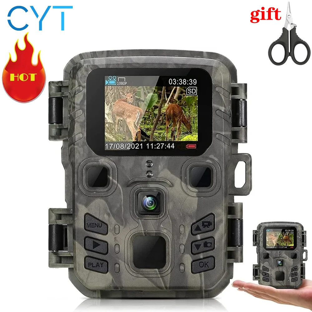 

Миниатюрная охотничья камера CYT, наружная Ловушка с ИК-подсветкой и ночным видением, 4K HD, 20 МП, 1080P, IP66, водонепроницаемая, для дикой природы Быстрая доставка