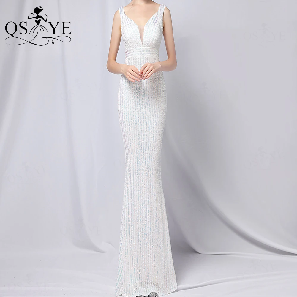 Женское вечернее платье с открытыми плечами, белое длинное саржевое платье с треугольным V-образным вырезом и боковыми рукавами, платье для выпускного вечера 
Женское вечернее платье с открытыми плечами, белое длинное саржевое платье с треугольным V-образным вырезом и боковыми рукавами, платье для выпускного вечера