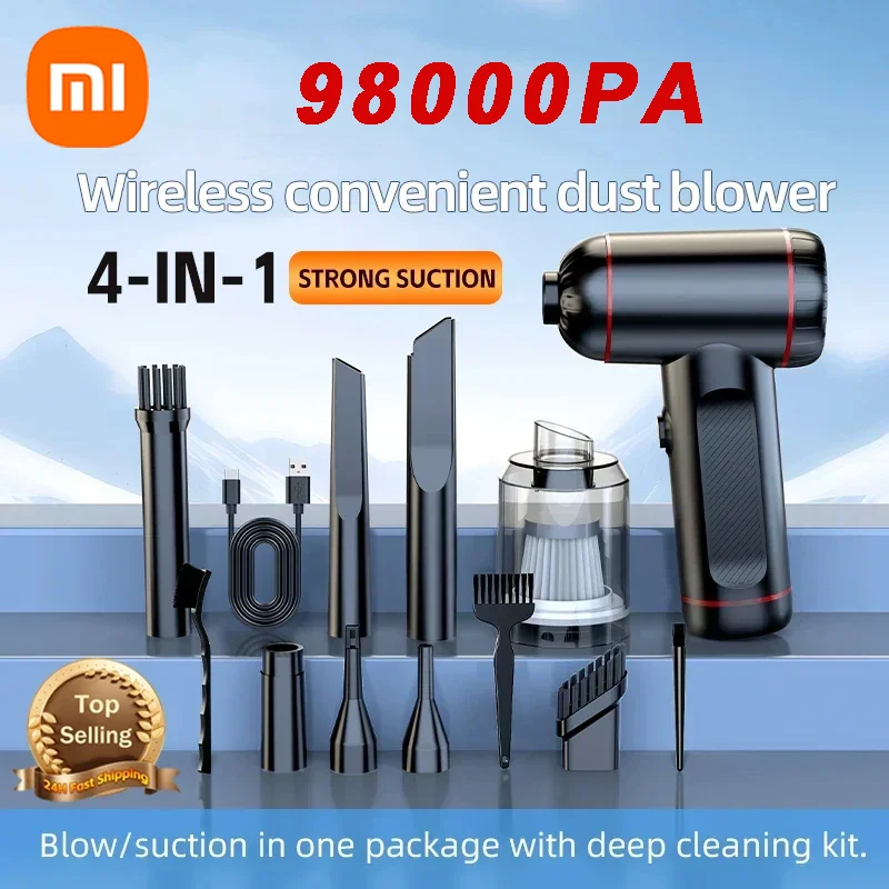 Пылесос Xiaomi 98000PA 4 в 1, мощный ручной пылесос для сухой и влажной уборки
Пылесос Xiaomi 98000PA 4 в 1, мощный ручной пылесос для сухой и влажной уборки