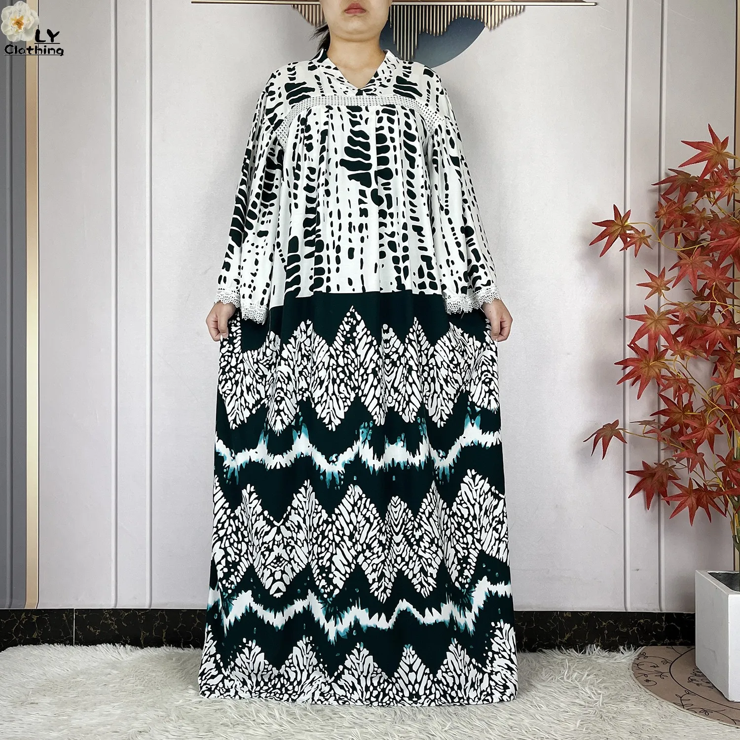 أحدث عباءة أفريقية لعام 2026 مطبوعة من القطن الخالص للنساء، فستان طويل فضفاض، أزياء دبي العصرية للعطلات والحفلات مع وشاح كبير أحدث عباءة أفريقية لعام 2026 مطبوعة من القطن الخالص للنساء، فستان طويل فضفاض، أزياء دبي العصرية للعطلات والحفلات مع وشاح كبير