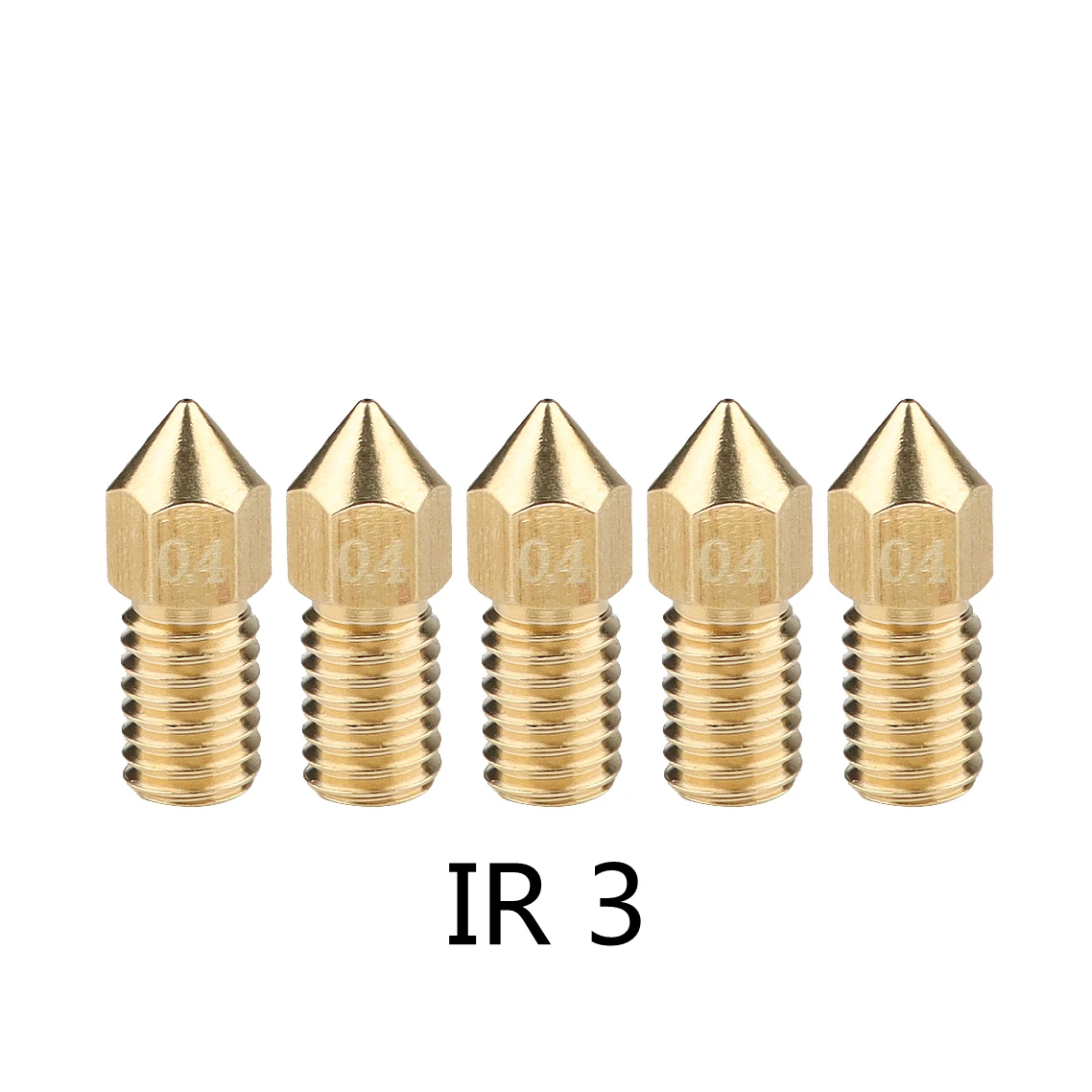 IdeaFormer 5Pcs IR3 Nozzle 0.4mm Brass M6 Nozzle For IR 3 3D Printer 1.75mm PLA Filament 3D Printer Parts
IdeaFormer 5Pcs IR3 Nozzle 0.4mm Brass M6 Nozzle For IR 3 3D Printer 1.75mm PLA Filament 3D Printer Parts