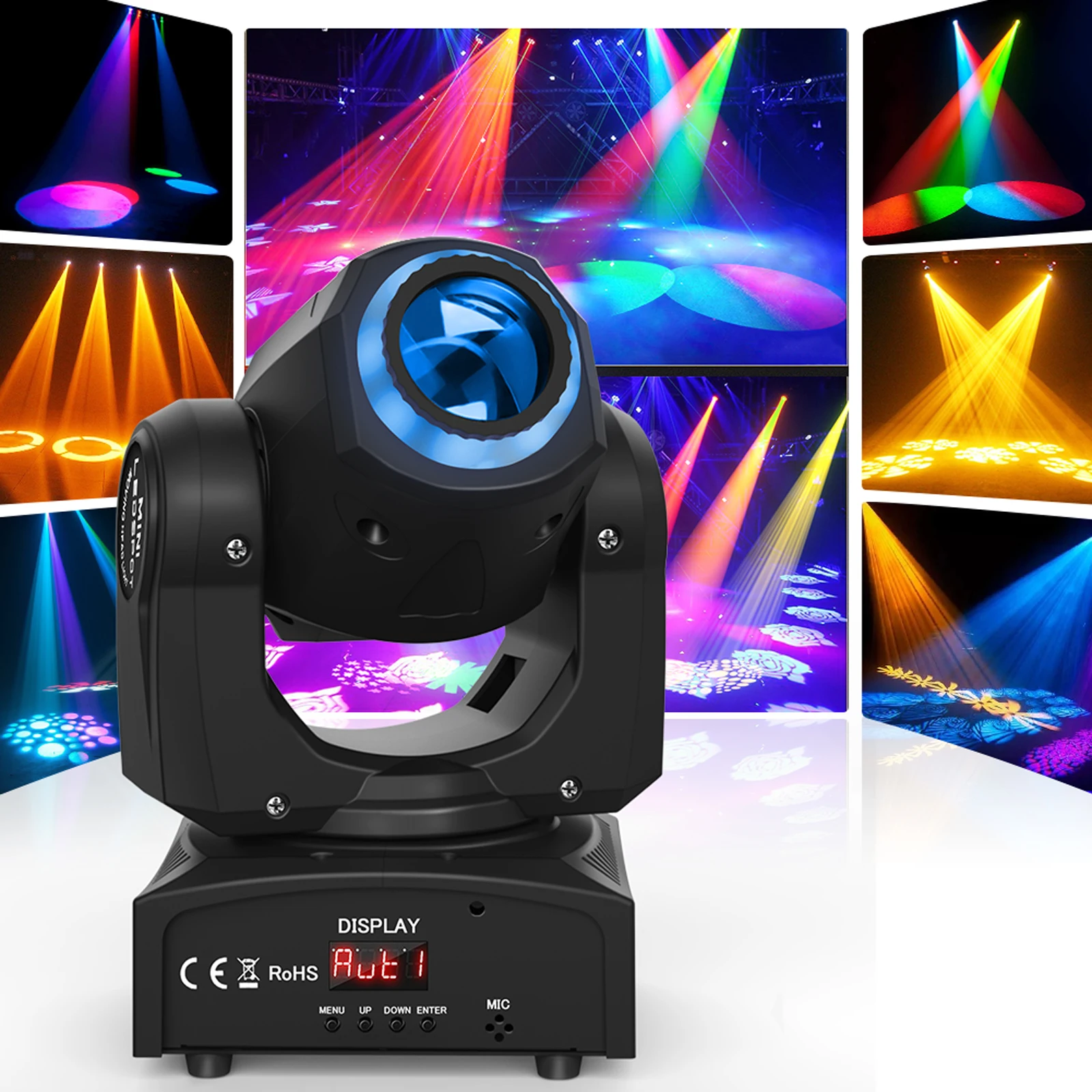 

Somspot 50W LED Moving Head Light Beam RGB Color Mixing Stage Effect Lighting for DJ Show Concert Party KTV Party Wedding