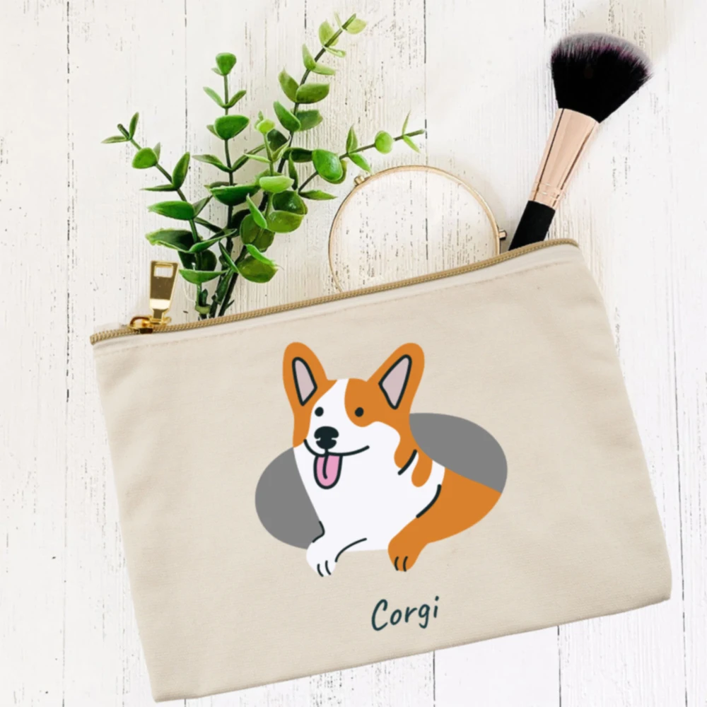 Холщовые косметички для женщин с принтом собак, модные дамские сумочки на молнии для макияжа, подарочные органайзеры для помады, несессер
Холщовые косметички для женщин с принтом собак, модные дамские сумочки на молнии для макияжа, подарочные органайзеры для помады, несессер