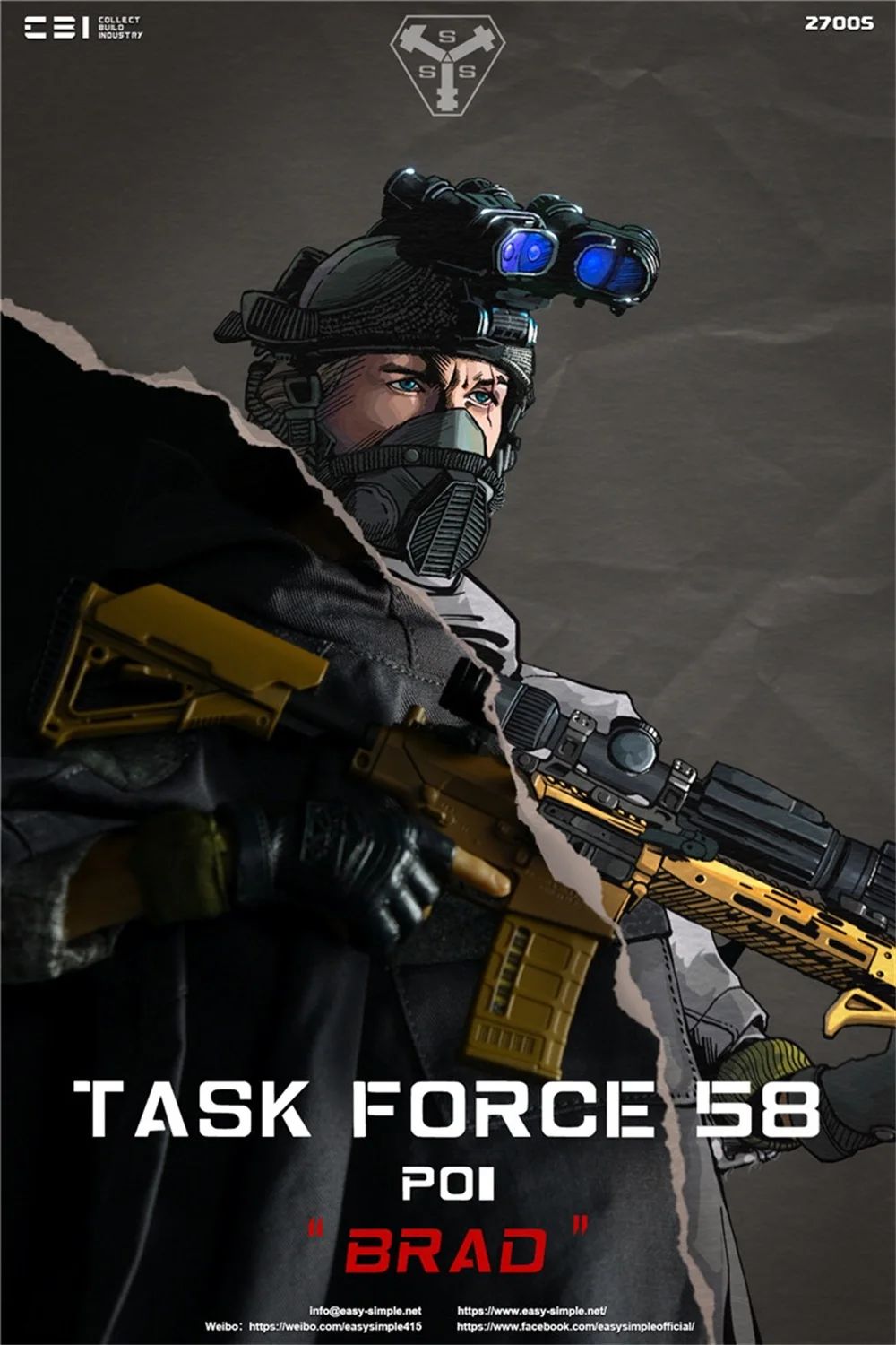 1/6 Easy&Simple ES 27005 Task Force 58 PO1 Brad Special Army Soldier Full Set Moveable Action Figure For Fans Collectable
1/6 Easy&Simple ES 27005 Task Force 58 PO1 Brad Special Army Soldier Full Set Moveable Action Figure For Fans Collectable