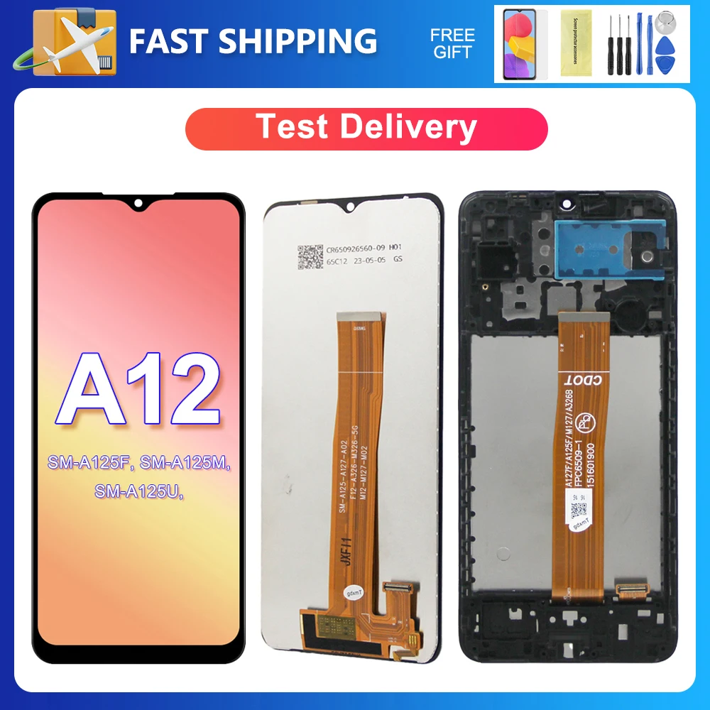 

A12 For Samsung 6.5''For Ori A125F A125M A125U A125N A125W LCD Display Touch Screen Digitizer Assembly Replacement