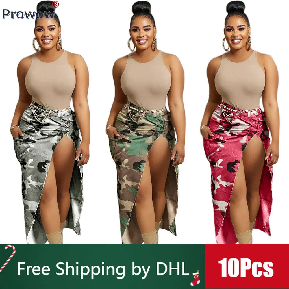 10 Pcs Bulk Camoflaged Midi Skirts Women 2023 Summer Sexy Asymmetrical Split Skirt Causal Streetwear Button Dress Wholesale 9607
10 Pcs Bulk Camoflaged Midi Skirts Women 2023 Summer Sexy Asymmetrical Split Skirt Causal Streetwear Button Dress Wholesale 9607