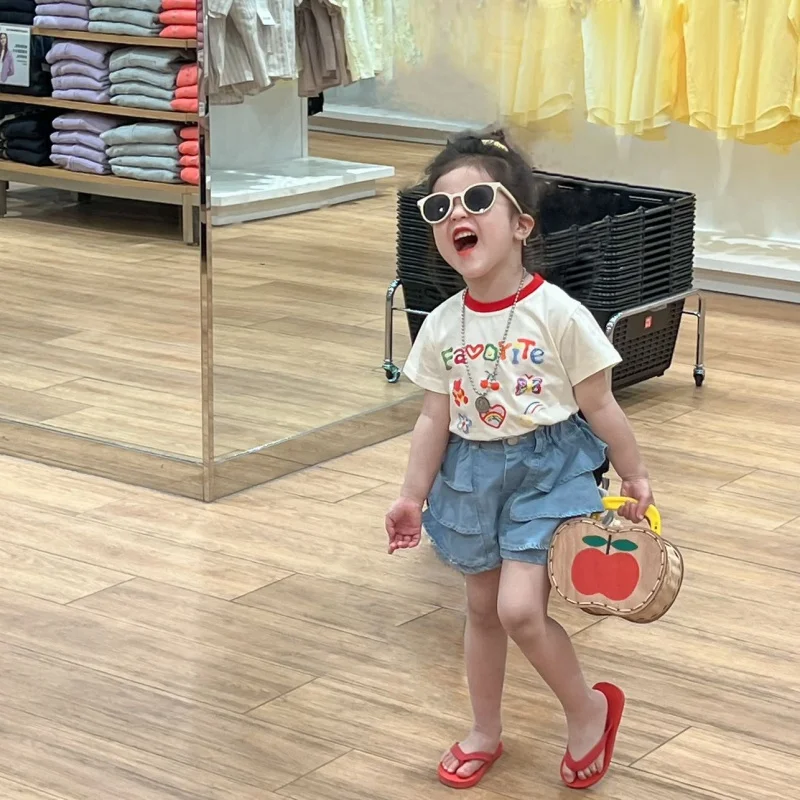 

Japanese and Korean Children's Clothing Girls' Western Style Suit New Fashionable Little Girl's Clothes Baby Girls' Summer Short