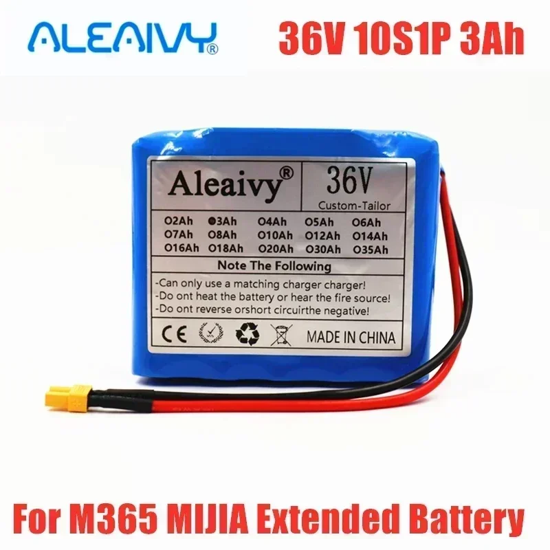 For M365 MIJIA Pro Scooter 36V 3Ah 10S1P 18650 Lithium ion Battery Pack Extended Range Charge And Discharge XT30 Plug +15A BMS
For M365 MIJIA Pro Scooter 36V 3Ah 10S1P 18650 Lithium ion Battery Pack Extended Range Charge And Discharge XT30 Plug +15A BMS