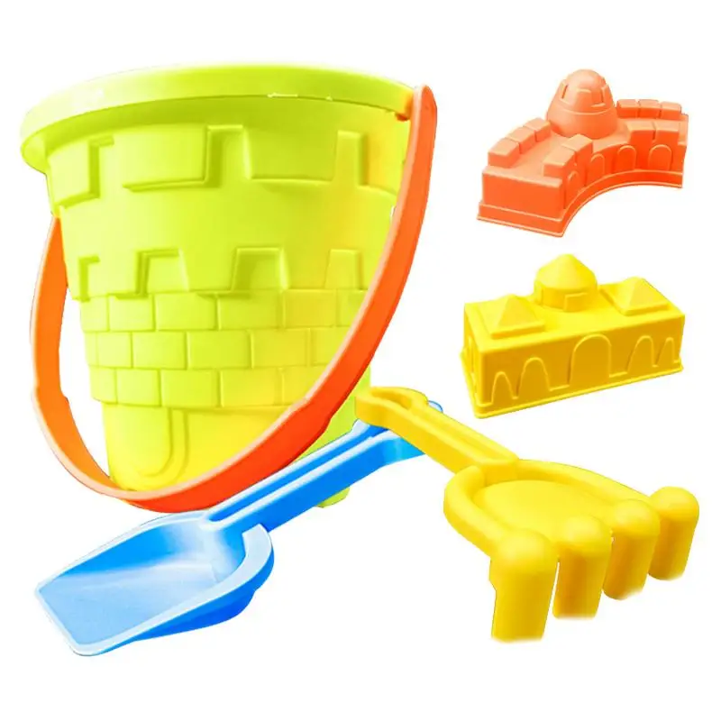 

Sand Toy Set 5PCS Sand Bucket Set Funny & Summer Party Playsets for Kids Ages 3 Toddler Outdoor Activities Enhances Fine Motor