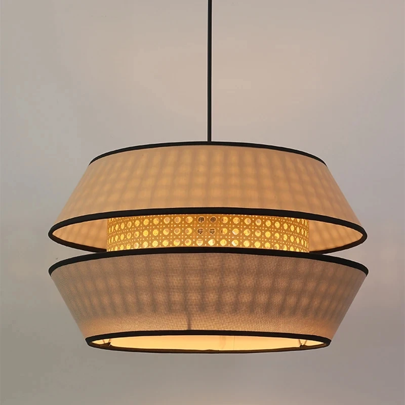 Modern minimalist rattan chandelier, living room bedroom lighting, handmade fabric lighting, dining room decoration lighting
Modern minimalist rattan chandelier, living room bedroom lighting, handmade fabric lighting, dining room decoration lighting