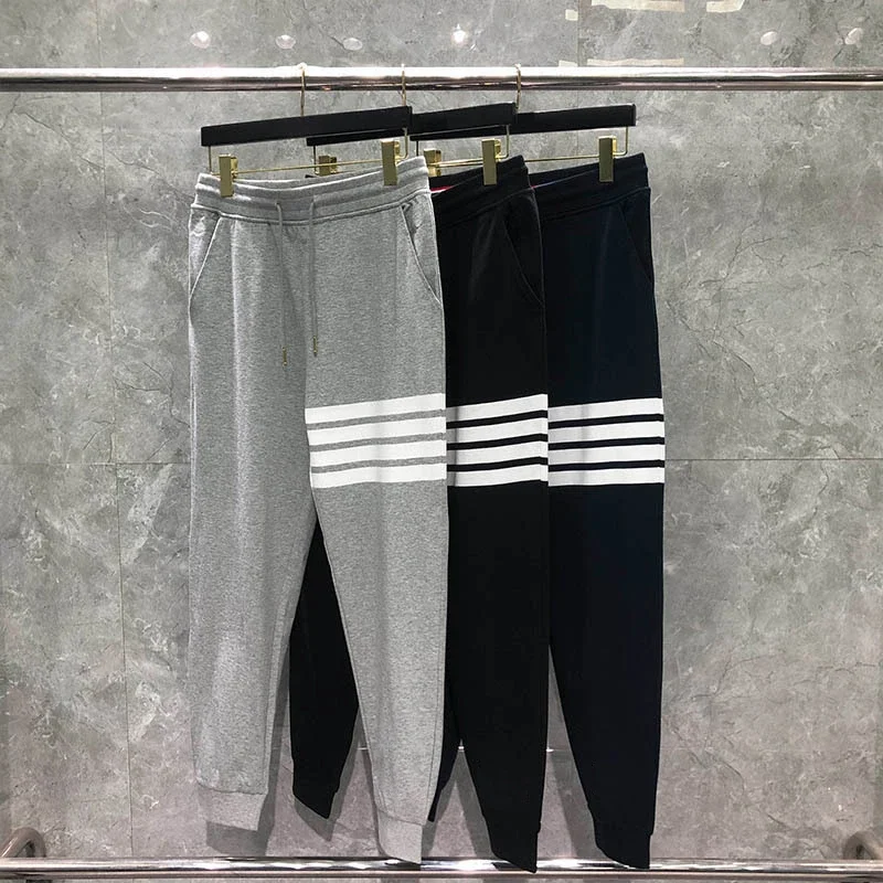 

TB Spring and Autumn Men's Pants Korean Fashion Brand Sports Pants Classic Cotton 4 Stripes Lightweight Casual Sports Pants