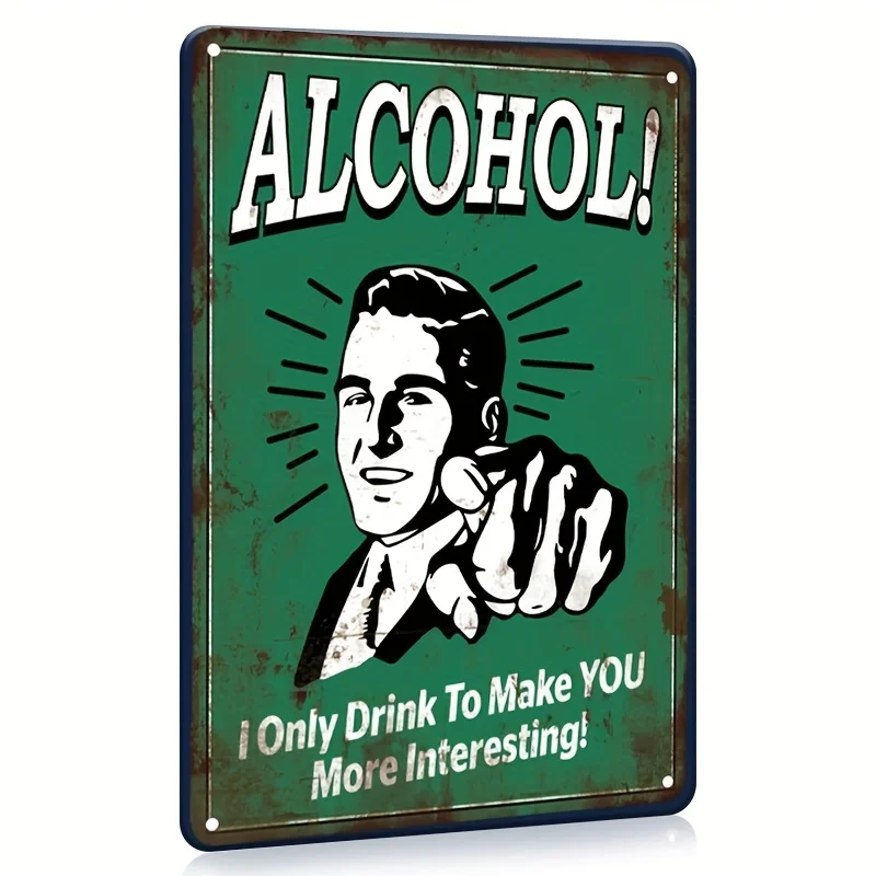 Drink Make You More Interesting Alcohol Metal Sign Hanging Plaques for Bar Pun Club Chic Sign Man Cave Wall Decor Art 12x8 Inch
Drink Make You More Interesting Alcohol Metal Sign Hanging Plaques for Bar Pun Club Chic Sign Man Cave Wall Decor Art 12x8 Inch