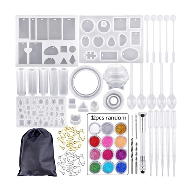 94 Pcs Transparent Epoxy Resin Casting Molds Kit Silicone Mold UV Tool For Pendant Earring Keychain Jewelry Making DIY
94 Pcs Transparent Epoxy Resin Casting Molds Kit Silicone Mold UV Tool For Pendant Earring Keychain Jewelry Making DIY