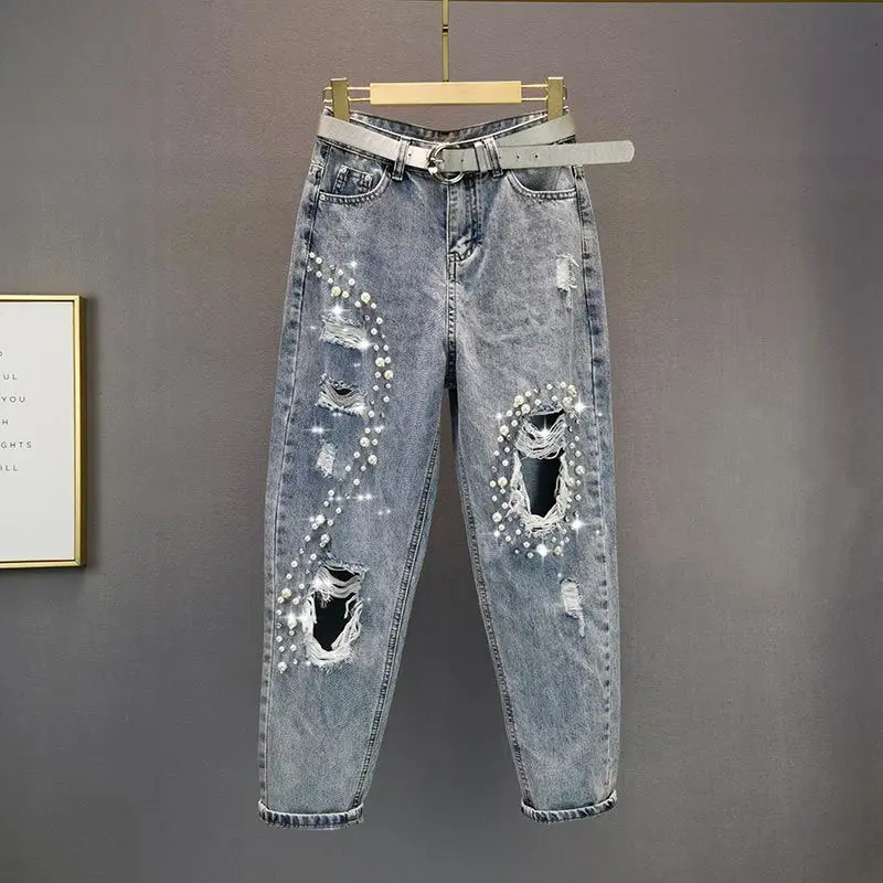 Nailed Beaded And Perforated Jeans Women's Fashion 2023 Summer New High Waist Loose Relaxed Pants
Nailed Beaded And Perforated Jeans Women's Fashion 2023 Summer New High Waist Loose Relaxed Pants