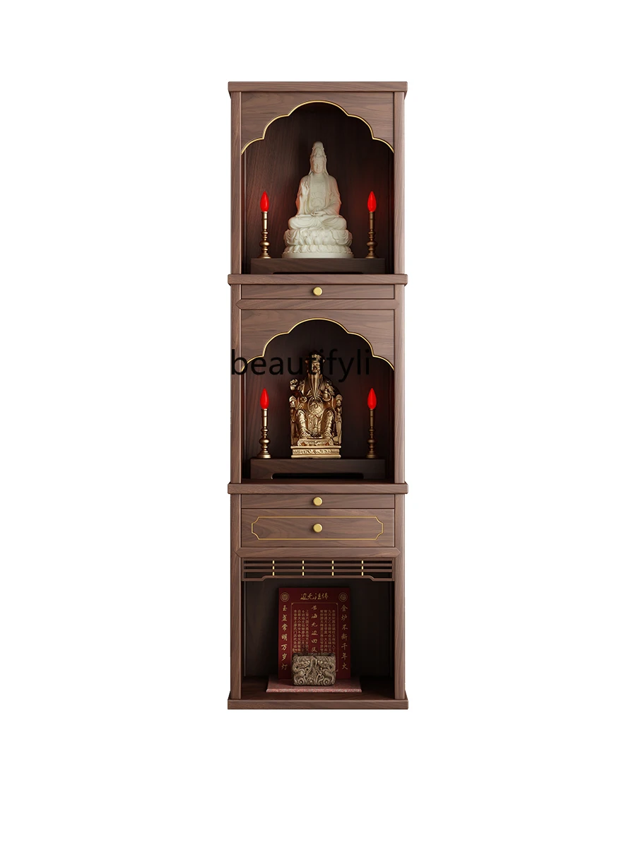 New Chinese-Style Solid Wood Three-Layer Buddha Niche Clothes Closet Avalokitesvara Buddha Cabinet Ancestor God of Wealth Lord
New Chinese-Style Solid Wood Three-Layer Buddha Niche Clothes Closet Avalokitesvara Buddha Cabinet Ancestor God of Wealth Lord