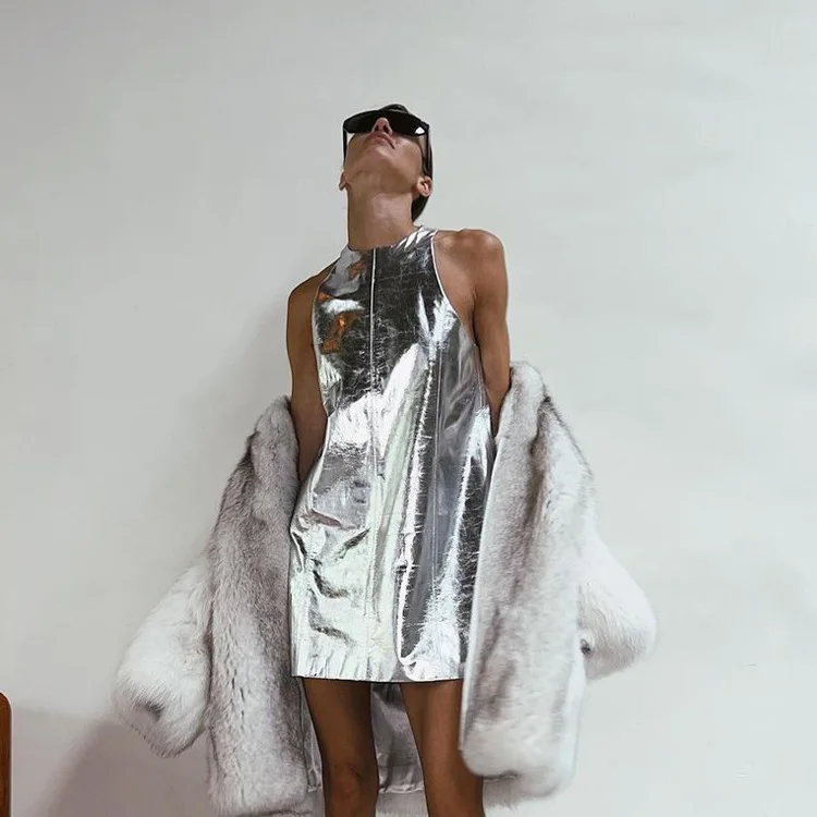 Zabrina Silver Leather Party Night Tank Dress For Women Sleeveless Loose Sexy Short Dresses Y2K Streetwear Party Club Night Out
Zabrina Silver Leather Party Night Tank Dress For Women Sleeveless Loose Sexy Short Dresses Y2K Streetwear Party Club Night Out
