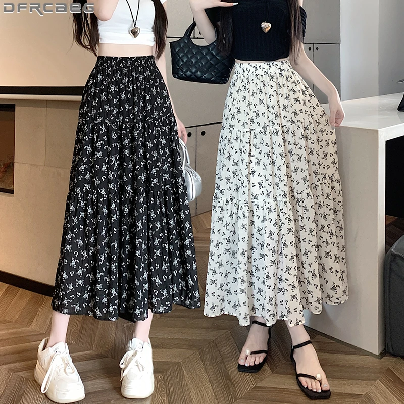 Vintage Summer Print Floral Skirt Women Elegant Stretch Elastic High Waist Maxi Long Skirts A-Line Pleated Jupe Longues Femme
Vintage Summer Print Floral Skirt Women Elegant Stretch Elastic High Waist Maxi Long Skirts A-Line Pleated Jupe Longues Femme