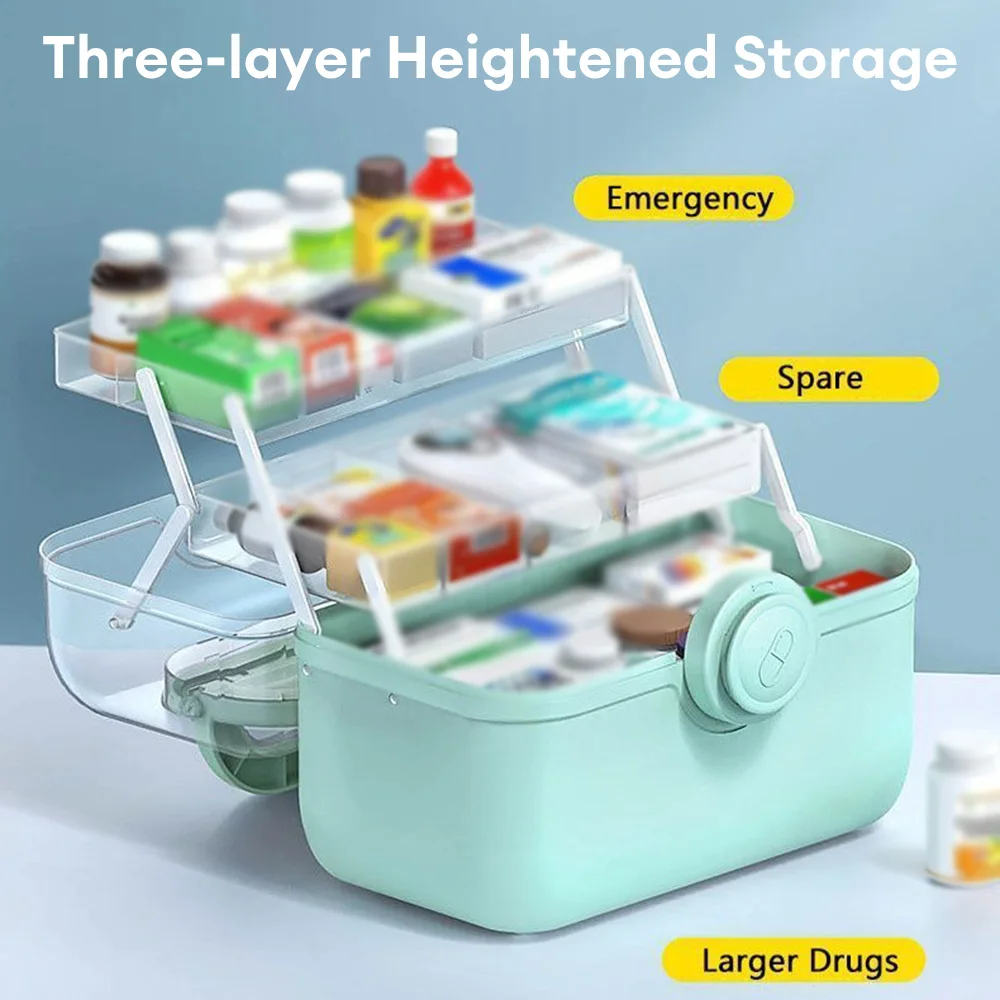 3 Layers Medicine First Aid Kit Super Large Capacity Pill Cases Organizer Family Emergency Pharmacy Storage Container Box New
3 Layers Medicine First Aid Kit Super Large Capacity Pill Cases Organizer Family Emergency Pharmacy Storage Container Box New