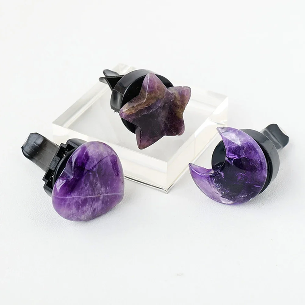 Mineraali 3pcs/Set Unique Natural Amethyst Stones Moon Star Heart Statues Carving 30mm Healing Gemstone Chips for Car Decoration
Mineraali 3pcs/Set Unique Natural Amethyst Stones Moon Star Heart Statues Carving 30mm Healing Gemstone Chips for Car Decoration