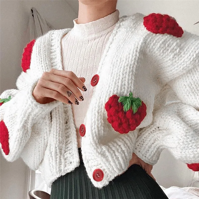 2022 autumn and winter new women's fashion design single-breasted knitted sweater cardigan strawberry long-sleeved sweater women
2022 autumn and winter new women's fashion design single-breasted knitted sweater cardigan strawberry long-sleeved sweater women