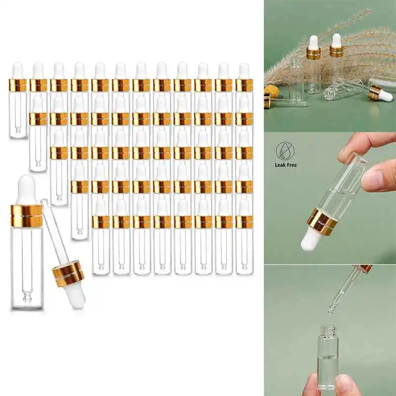 50 Pack Clear Glass Dropper Bottles, Mini Sample Dropper Bottles For Essential Oils Perfume Cosmetic Liquid
50 Pack Clear Glass Dropper Bottles, Mini Sample Dropper Bottles For Essential Oils Perfume Cosmetic Liquid