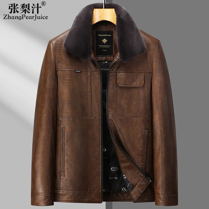 Men Winter Thick Fleece PU Leather Jacket Leather Warm Men Down Jacket Detachable Fur Collar Jacket Men Plush Leather Coat
Men Winter Thick Fleece PU Leather Jacket Leather Warm Men Down Jacket Detachable Fur Collar Jacket Men Plush Leather Coat