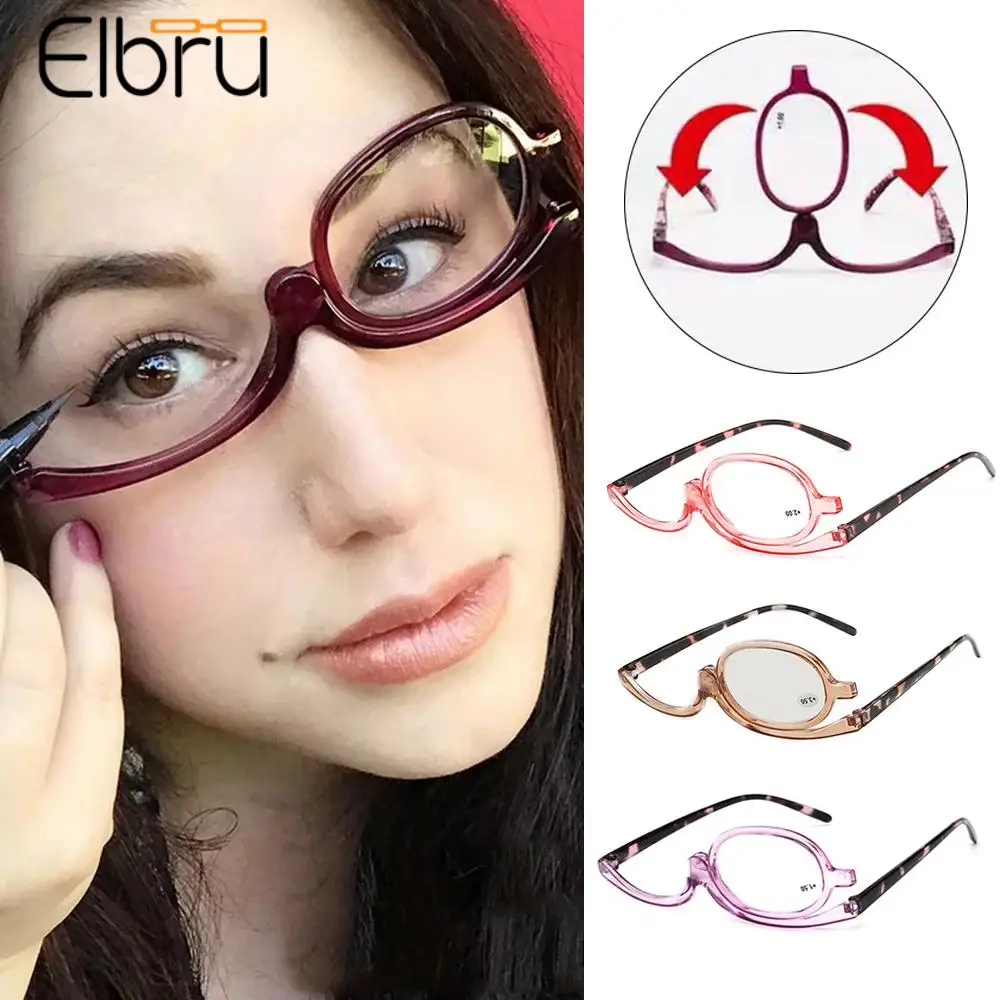 Elbru Magnifying Glasses Rotating Makeup Reading Glasses Women Anti Blue Light Make-Up Presbyopic Eyeglasses Unisex Diopter+1+4
Elbru Magnifying Glasses Rotating Makeup Reading Glasses Women Anti Blue Light Make-Up Presbyopic Eyeglasses Unisex Diopter+1+4