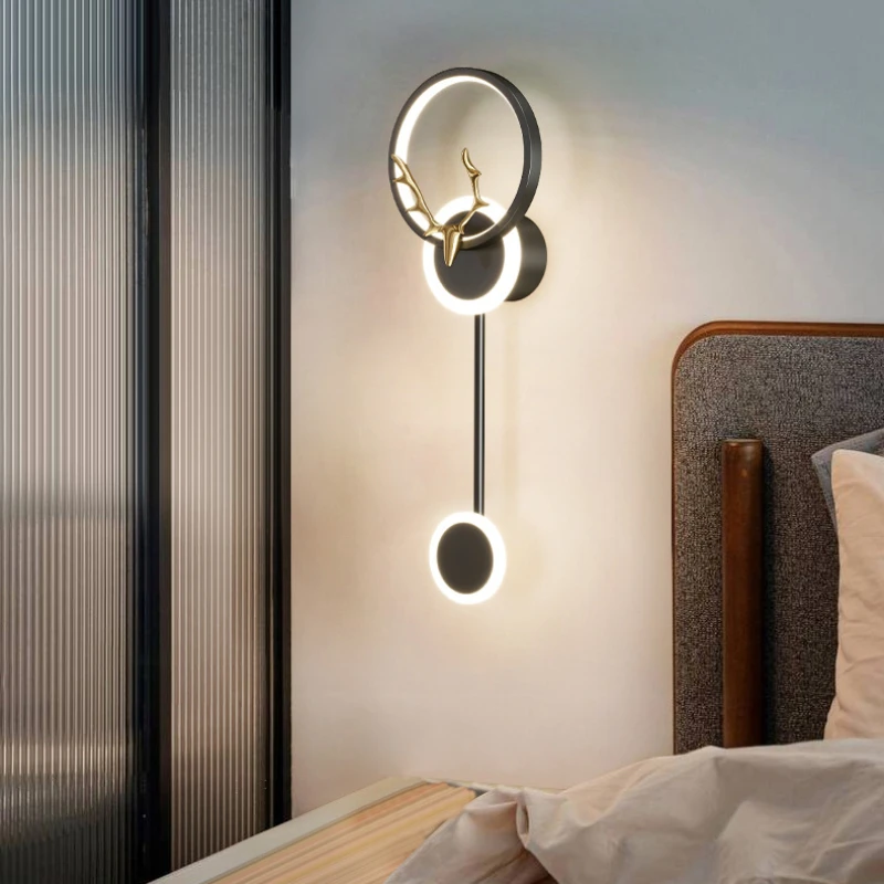 

Nordic Simple Wall Lamp Luxury Modern Creative Room Decor LED Indoor Lighting for Bedroom Bed Corridor Study Living Room Loft