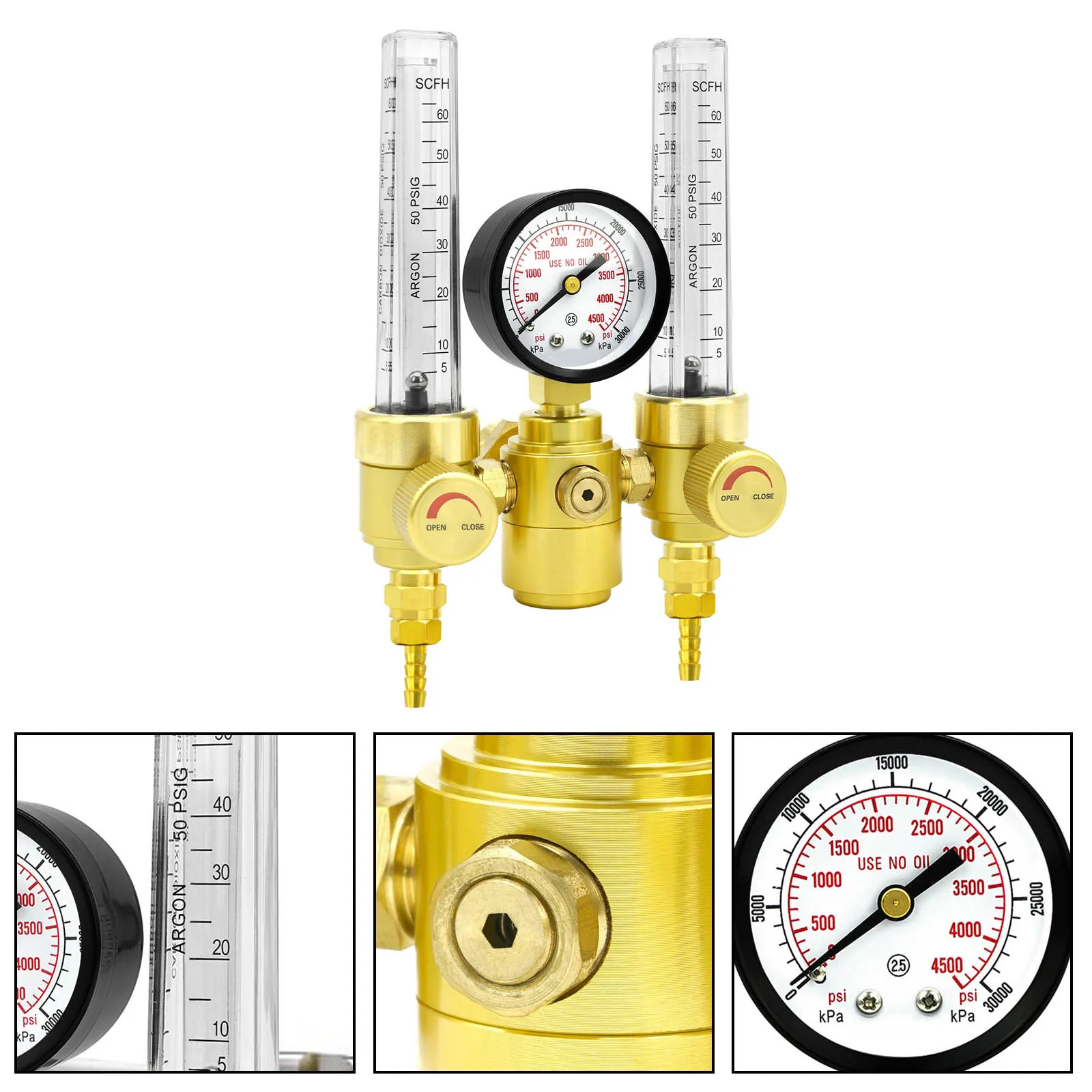 Areyourshop Dual Output Argon CO2 Regulator MIG TIG Flow Meter Gas-saving Gauges
Areyourshop Dual Output Argon CO2 Regulator MIG TIG Flow Meter Gas-saving Gauges