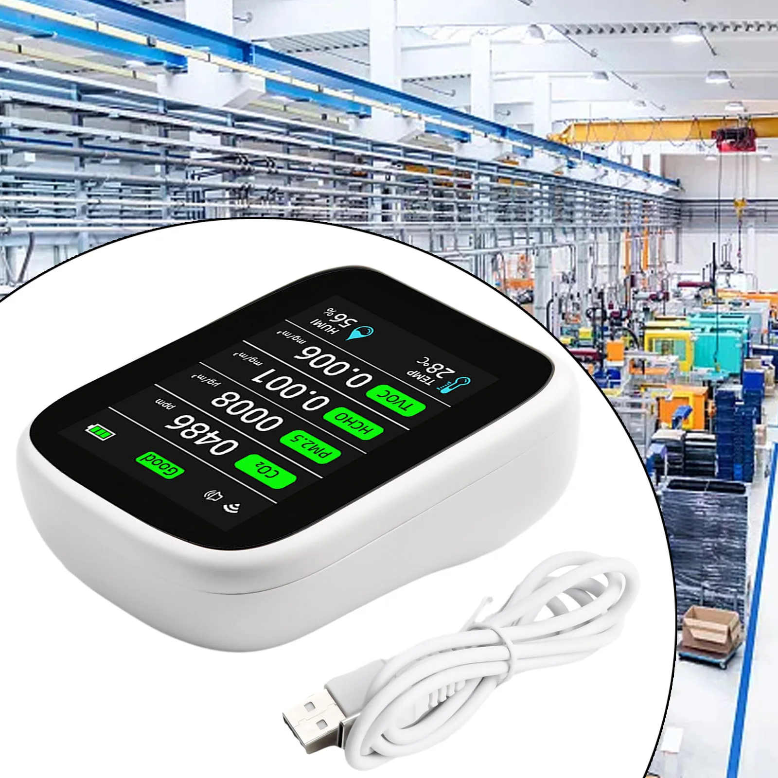 Air Monitor Detector 8-in-1 Meter Type-C Charging Cable WiFi Monitor Tuya App PM2.5 Particle Sensor CO2 Detector
Air Monitor Detector 8-in-1 Meter Type-C Charging Cable WiFi Monitor Tuya App PM2.5 Particle Sensor CO2 Detector