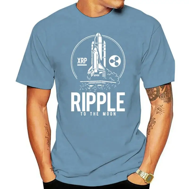 

Футболка Ripple To The Moon-Btc Xrp-Биткоин криптобесплатная доставка Мужская Новая мода С Круглым Вырезом Стильная моя футболка
