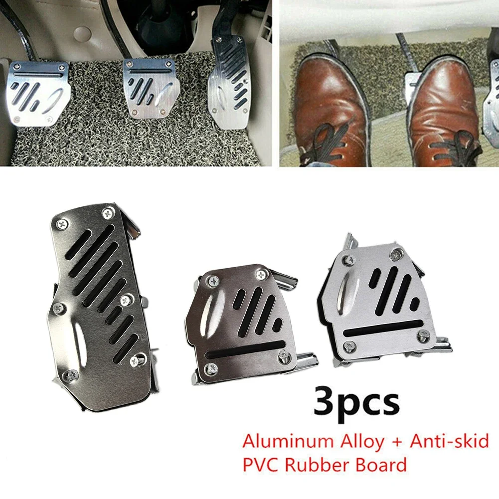 3pcs Car Foot Pedals Pad Cover Set Brand New High Quality Aluminum Alloy Anti-skid PVC Rubber Board Silver Black
3pcs Car Foot Pedals Pad Cover Set Brand New High Quality Aluminum Alloy Anti-skid PVC Rubber Board Silver Black