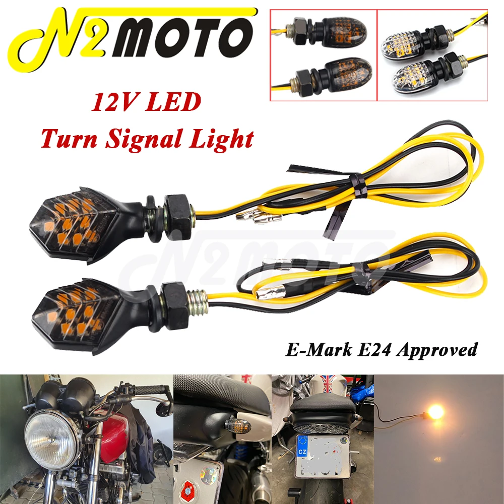 E24 Mark Universal Motorcycle LED Turn Signal Indicator Light 8mm Mini Amber Blinker Super Bright Lamp For Suzuki Yamaha Aprilia
E24 Mark Universal Motorcycle LED Turn Signal Indicator Light 8mm Mini Amber Blinker Super Bright Lamp For Suzuki Yamaha Aprilia