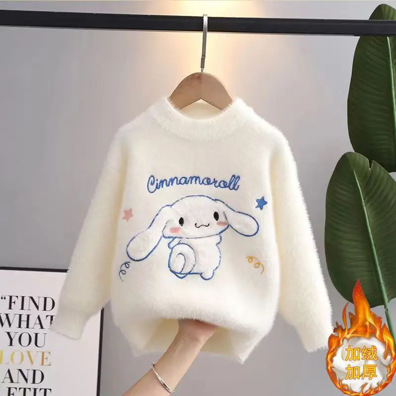 Kawaii Cinnamorol свитер для девочек осень зима флисовый новый стиль среднего размера для детей трикотаж для детей
Kawaii Cinnamorol свитер для девочек осень зима флисовый новый стиль среднего размера для детей трикотаж для детей