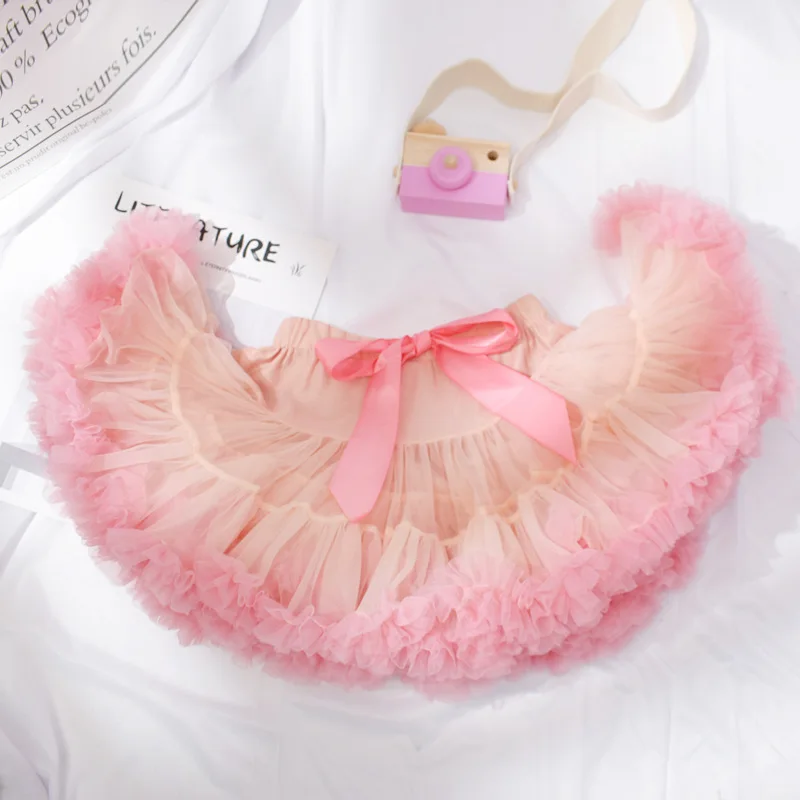 

Фатиновая юбка-пачка для маленьких девочек, юбка-балерина, пушистые Детские балетные юбки для принцессы, танцевальная одежда для девочек