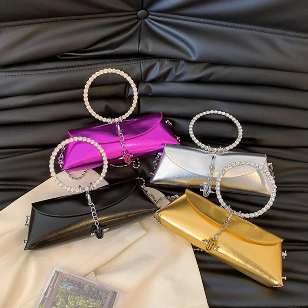 Luxury Designer Rhinestone Clutch Ladies Diamond Metal Handle Handbags Mini Rivet Shoulder Crossbody Bags for Women Chains Tote
Luxury Designer Rhinestone Clutch Ladies Diamond Metal Handle Handbags Mini Rivet Shoulder Crossbody Bags for Women Chains Tote