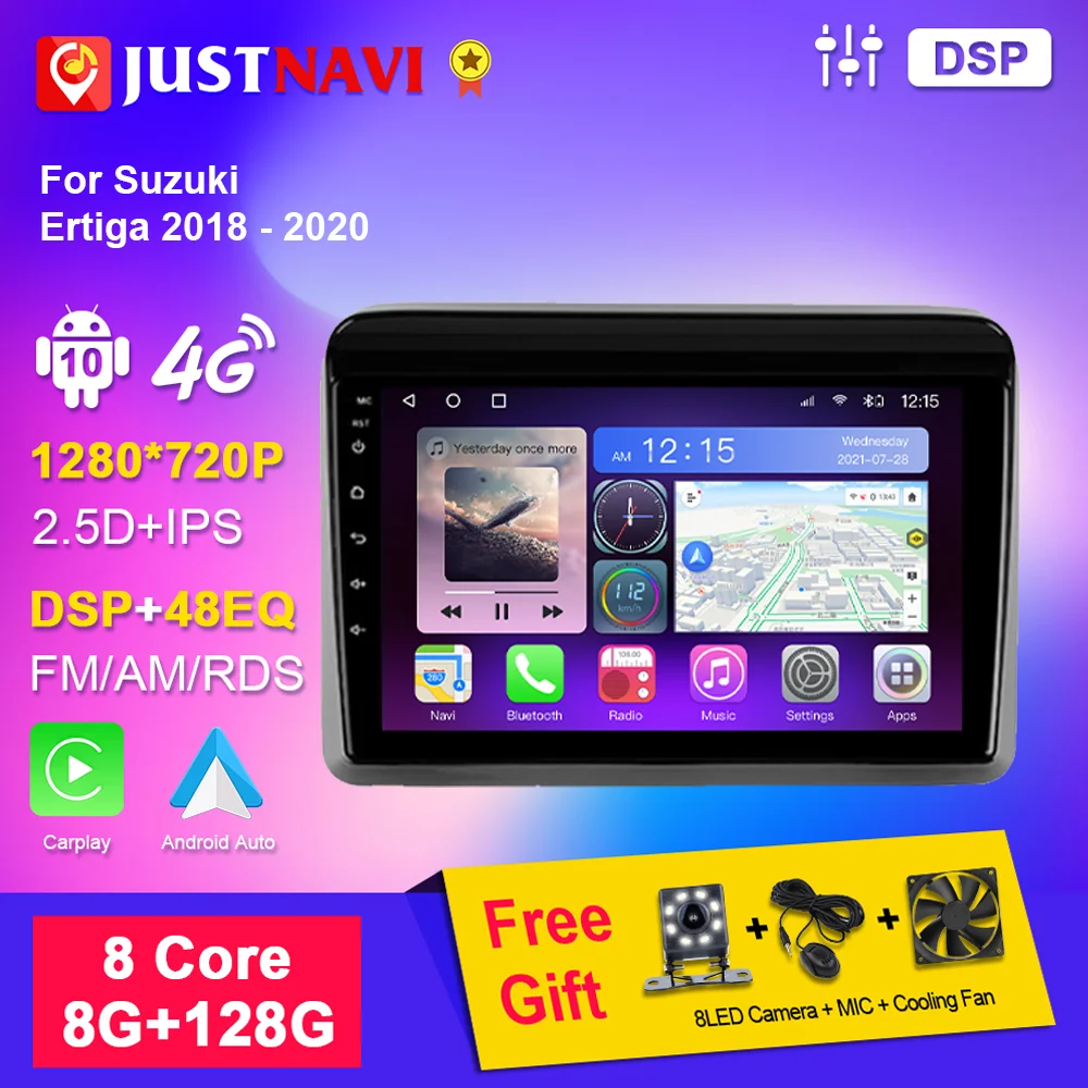 JUSTNAVI Android 10 For Suzuki ERTIGA 2018-2020 Car Radio 4G WIFI Carplay Auto 2 Din DVD 4G WIFI Multimedia 9 INCH Head Unit IPS
JUSTNAVI Android 10 For Suzuki ERTIGA 2018-2020 Car Radio 4G WIFI Carplay Auto 2 Din DVD 4G WIFI Multimedia 9 INCH Head Unit IPS