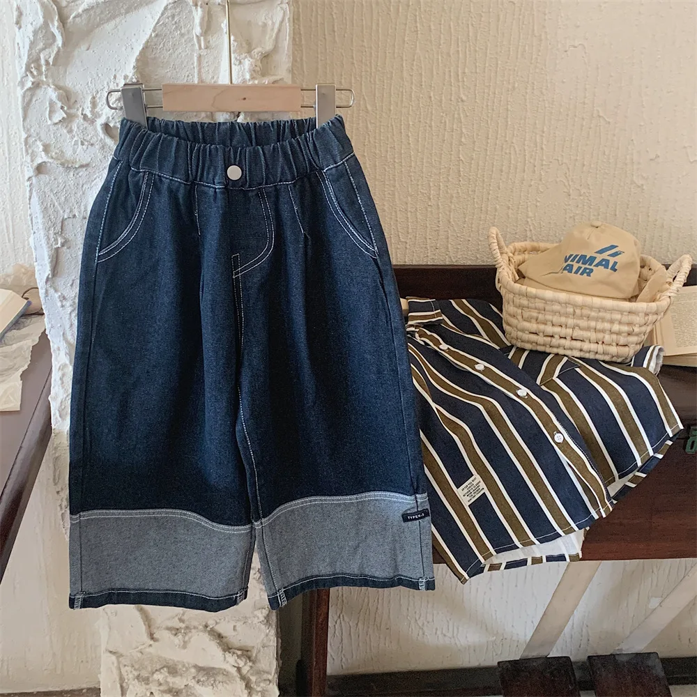 2023 Autumn Kids pants boys patchwork loose jeans girls all-match casual wide leg pants
2023 Autumn Kids pants boys patchwork loose jeans girls all-match casual wide leg pants