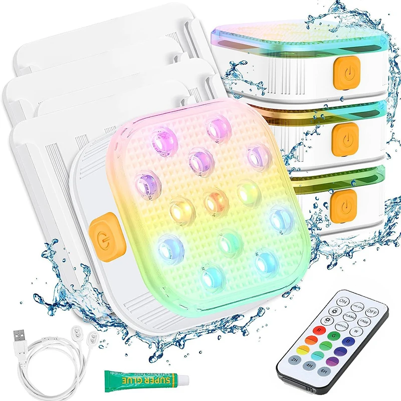 Underwater Lights LED Submersible Pool Lights Rechargeable 200FT Remote Control Swimming Pool Light With Timer Color Changing
Underwater Lights LED Submersible Pool Lights Rechargeable 200FT Remote Control Swimming Pool Light With Timer Color Changing