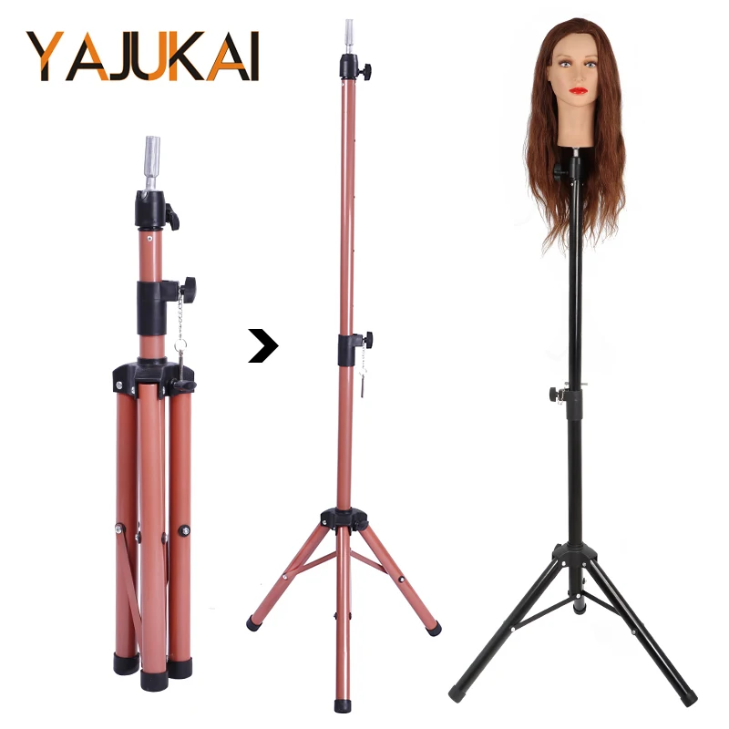 

Tripod Stand For Mannequin Head 1Pcs Adjustable Wig Stand Canvas Foam Head Holder Hairdressing Training Stand For Styling Head