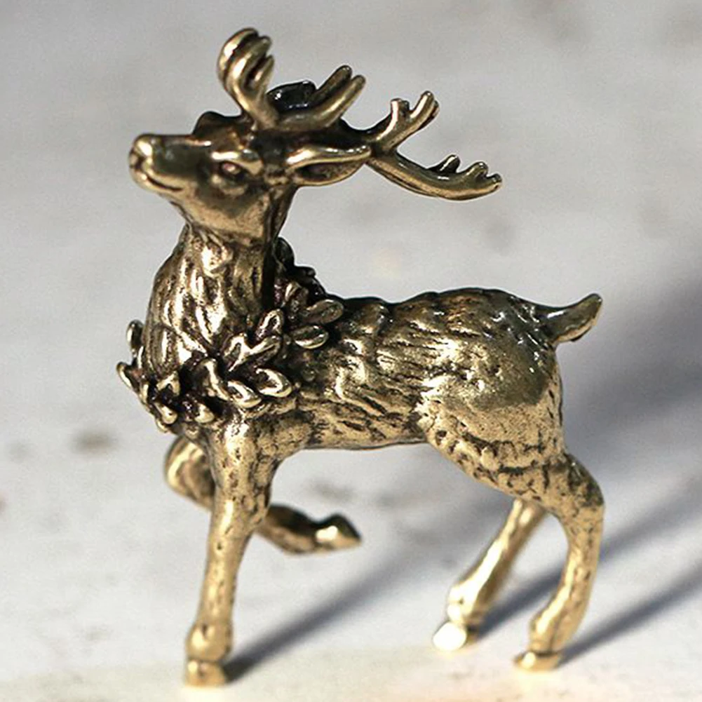 1PCS Pure Copper Deer Sculpture Ornaments Solid Brass Sika Miniature Figurines Lucky Feng Shui Crafts Desk Decorations
1PCS Pure Copper Deer Sculpture Ornaments Solid Brass Sika Miniature Figurines Lucky Feng Shui Crafts Desk Decorations
