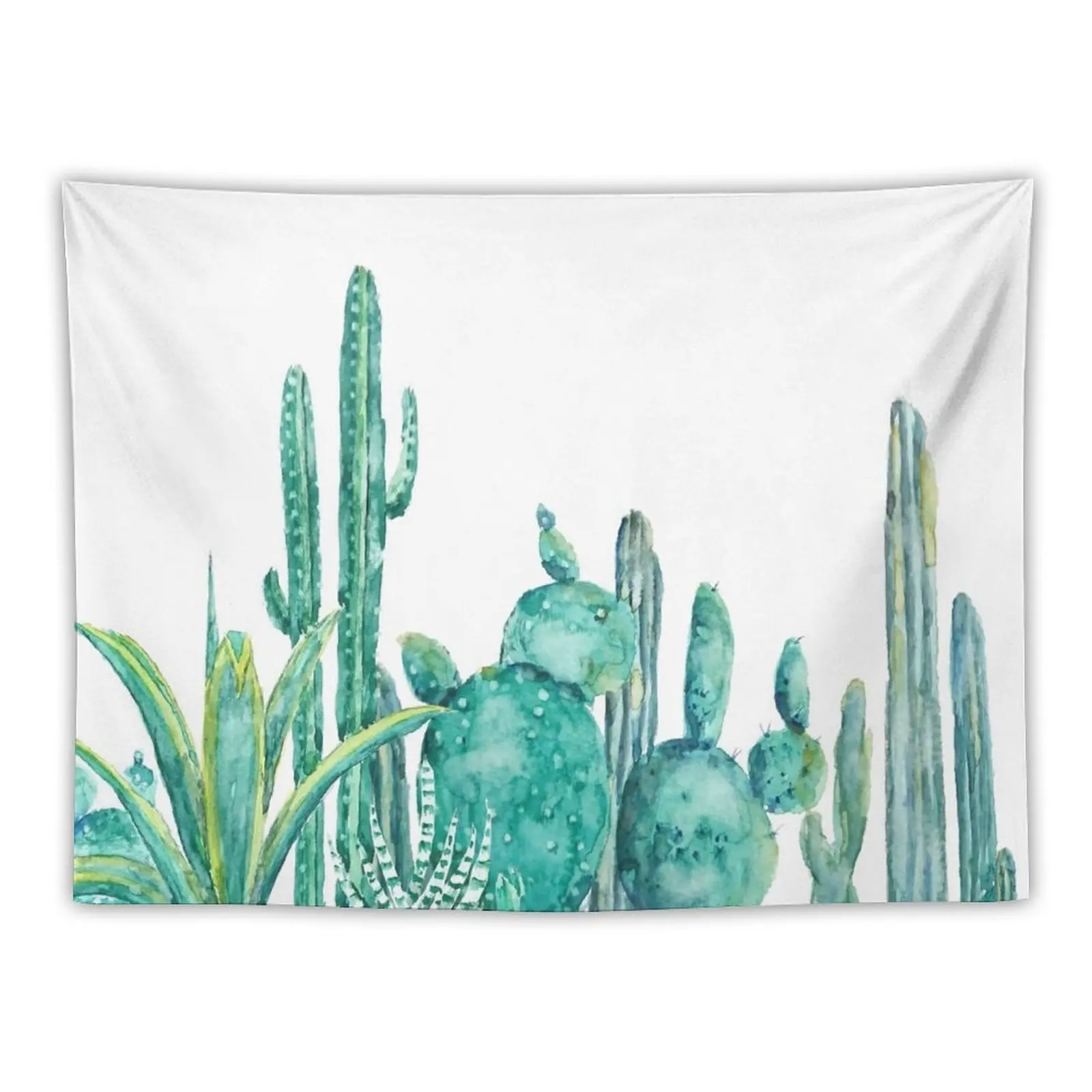 

Green cactus jungle watercolor Tapestry On The Wall Wall Decoration Items Home Decoration Tapestry