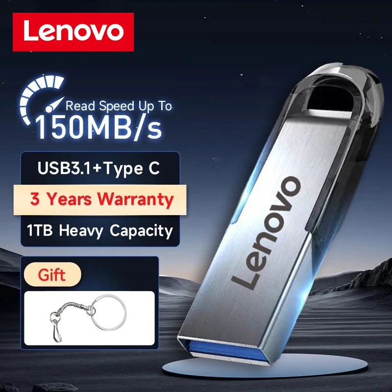 USB-флеш-накопитель Lenovo, металлическая высокоскоростная флеш-карта, 1 ТБ, 512 ГБ, портативная Водонепроницаемая USB-флешка для ПК и ноутбука
USB-флеш-накопитель Lenovo, металлическая высокоскоростная флеш-карта, 1 ТБ, 512 ГБ, портативная Водонепроницаемая USB-флешка для ПК и ноутбука