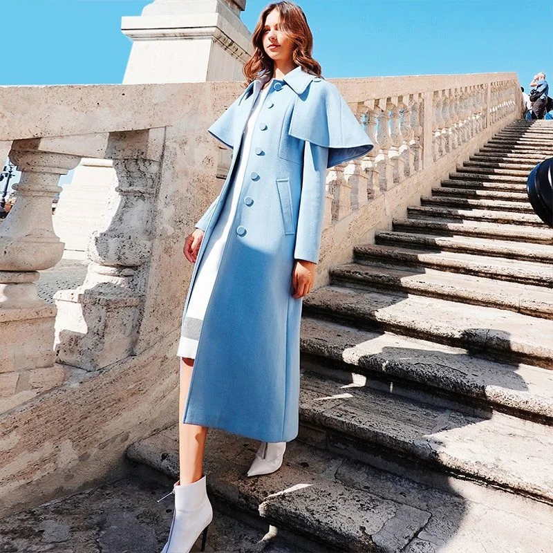 Solid Casual Fashion The Wind Belt Is Slim, And The A-line Pendulum Is Big, And The Cloak Type Wool Coat Is Medium Long Winter
Solid Casual Fashion The Wind Belt Is Slim, And The A-line Pendulum Is Big, And The Cloak Type Wool Coat Is Medium Long Winter