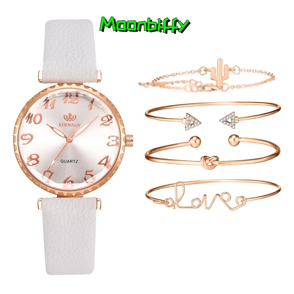 5pc/set Fashion Women Watches Round Arabic Numerals Leather Watch Women Dress Ladies Wristwatches Bracelet Clock Dropshipping
5pc/set Fashion Women Watches Round Arabic Numerals Leather Watch Women Dress Ladies Wristwatches Bracelet Clock Dropshipping