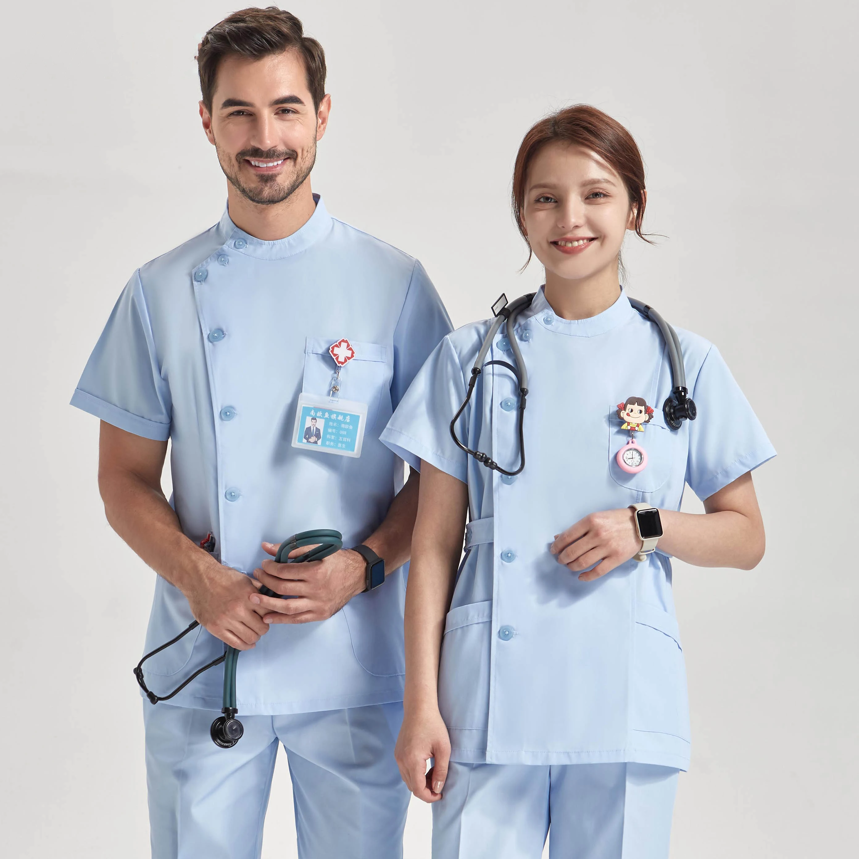 

Odontologia Uniforme Enfermera Mujer Jaleco Feminino Enfermagem Medical Clothing Nurse Scrubs Set Uniform Women Men Workwear New